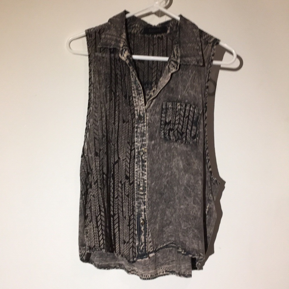 Monob Grey Semi-sheer Vest